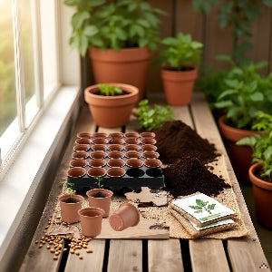 2-Pack 20-Cell Seed Starter Trays with Humidity Domes & Drainage