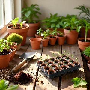 2-Pack 20-Cell Seed Starter Trays with Humidity Domes & Drainage