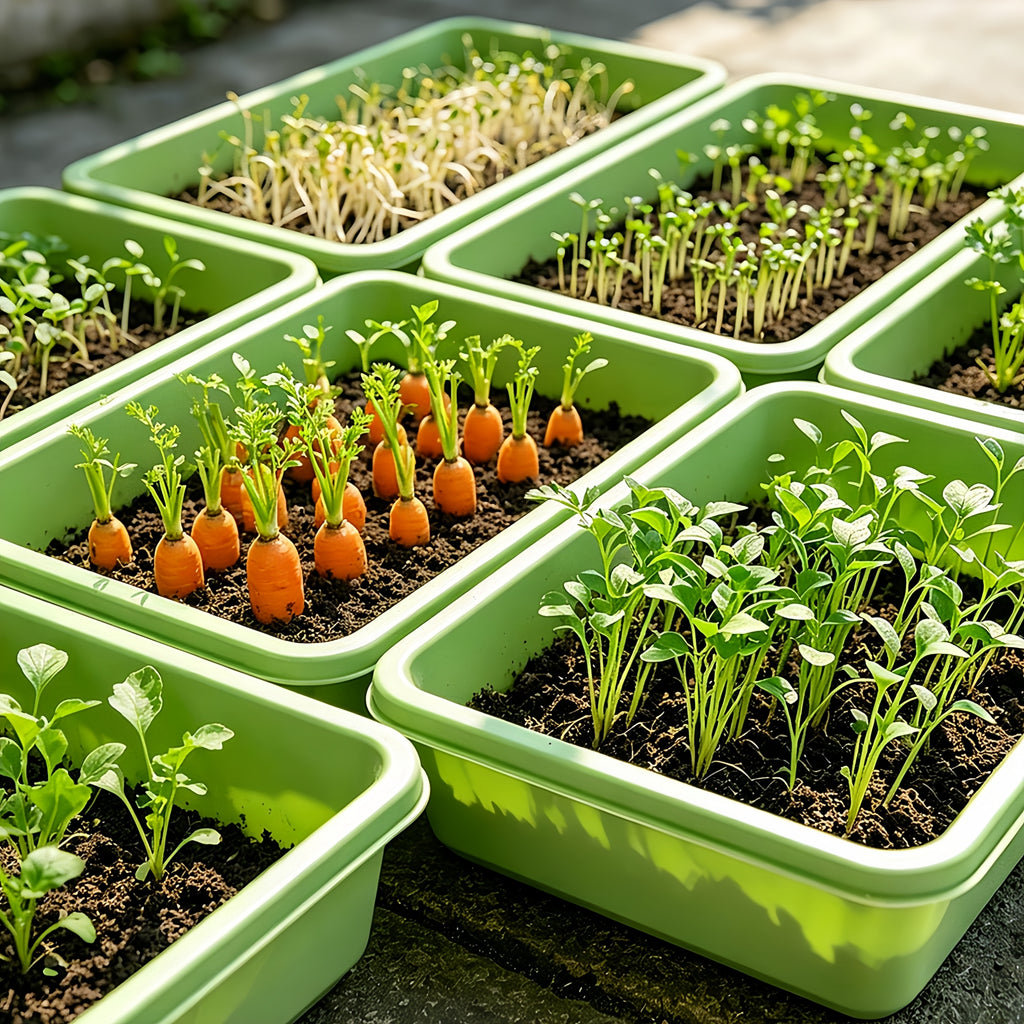 4-Pack Heavy Duty Seed Trays, 38.8cm × 24.5cm, No Drainage Holes