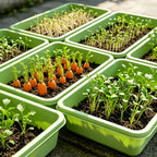 4-Pack Heavy Duty Seed Trays, 38.8cm × 24.5cm, No Drainage Holes