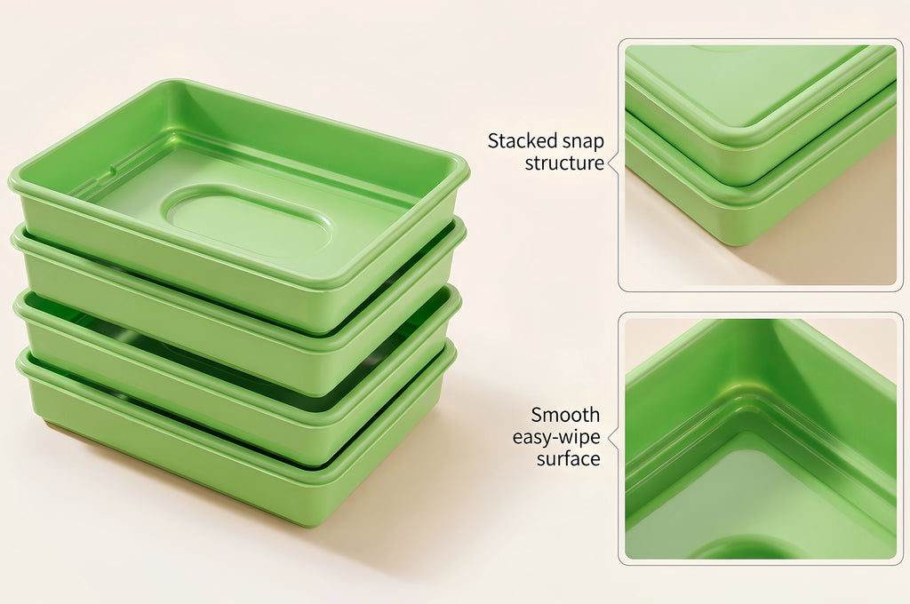 4-Pack Heavy Duty Seed Trays, 38.8cm × 24.5cm, No Drainage Holes