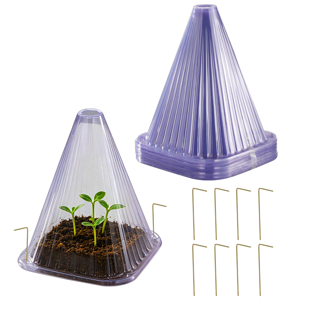 30-Pack Garden Cloches with 60 Stakes, Reusable Plant Protectors