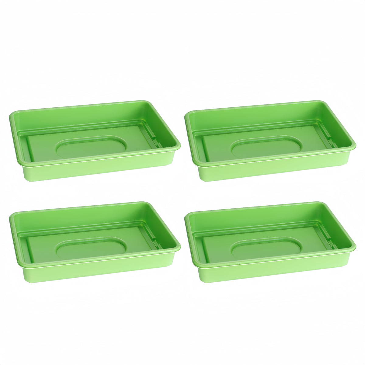 4-Pack Heavy Duty Seed Trays, 38.8cm × 24.5cm, No Drainage Holes