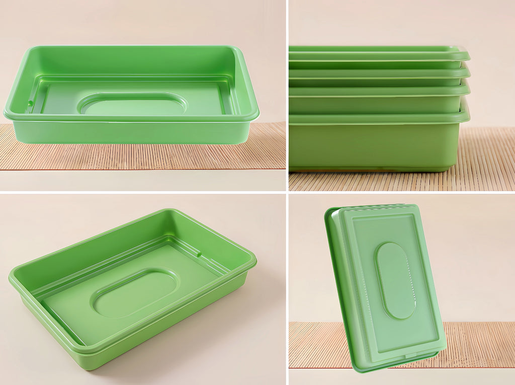 4-Pack Heavy Duty Seed Trays, 38.8cm × 24.5cm, No Drainage Holes