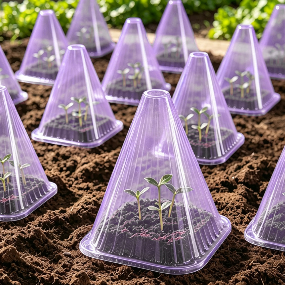 30-Pack Garden Cloches with 60 Stakes, Reusable Plant Protectors