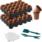 2-Pack 20-Cell Seed Starter Trays with Humidity Domes & Drainage