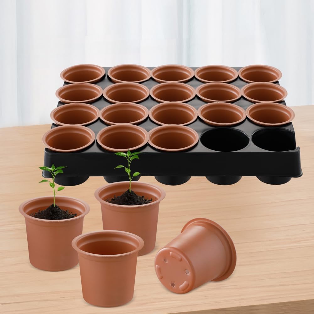 2-Pack 20-Cell Seed Starter Trays with Humidity Domes & Drainage