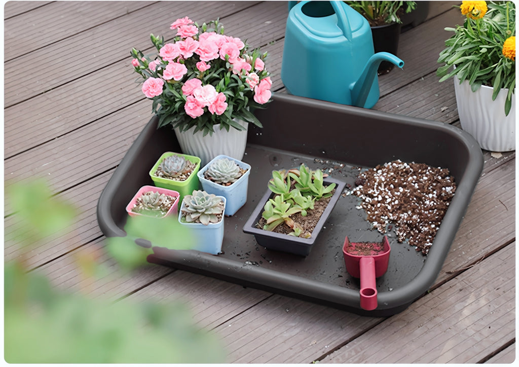 Heavy Duty Garden Potting Tray, Weatherproof, Multi-Purpose Grey (Large)
