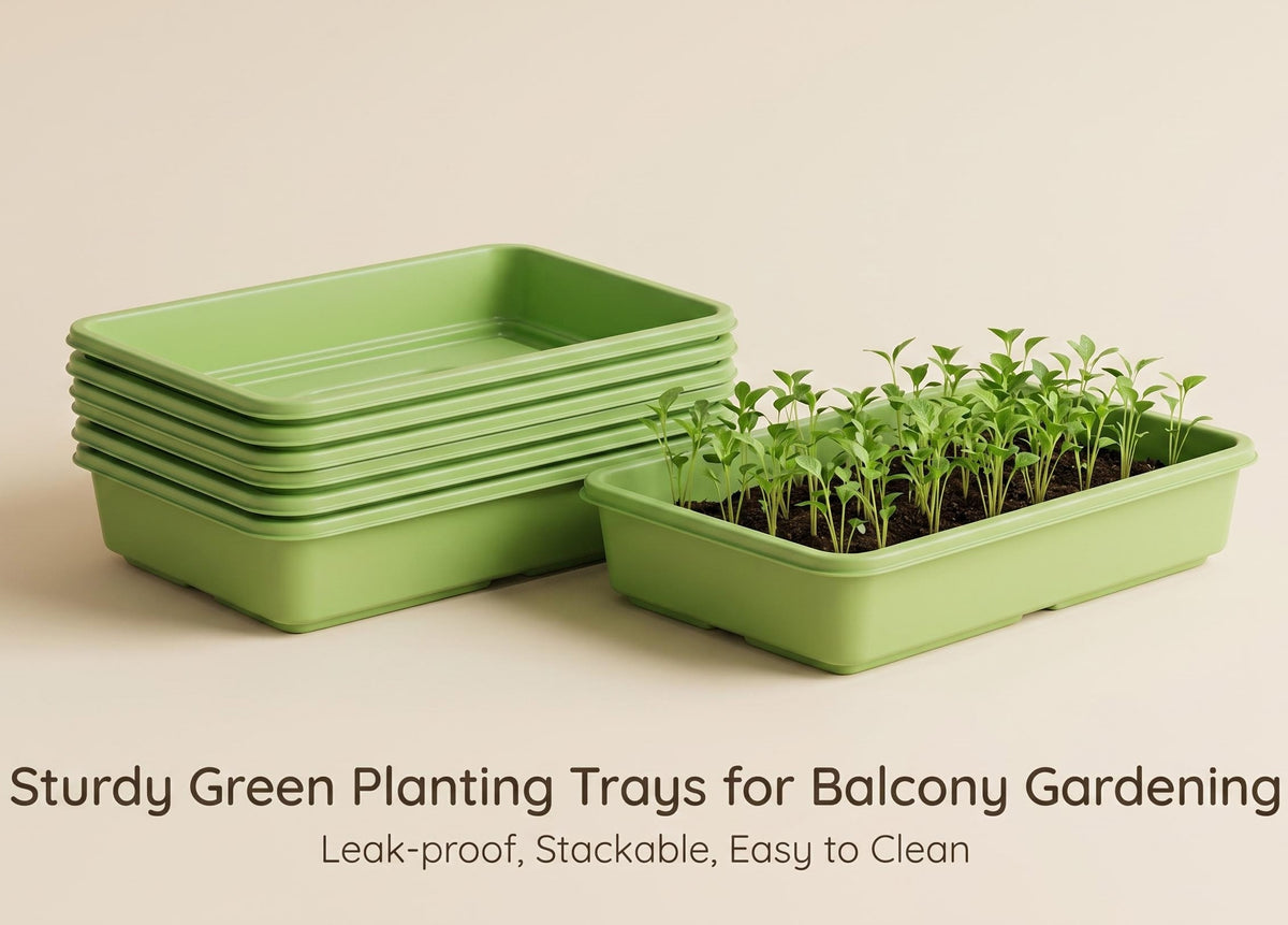 4-Pack Heavy Duty Seed Trays, 38.8cm × 24.5cm, No Drainage Holes